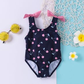 Cherry Bowknot Decor Baby Swimsuit